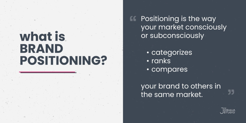 Is Positioning Important to your Brand? - The Joshua Studio